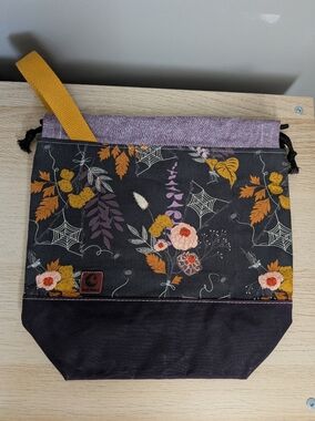 Waxed Canvas & Fabric Project Bag